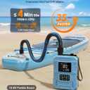 S8 Electric Paddle Board Pump, 22 PSI Cordless Rechargeable SUP Pump, 4X Faster Dual-Stage Inflation & Deflation, Portable Air Pump with LED Light & Auto-Off for SUP, Kayak, Surfing Kite, Boat