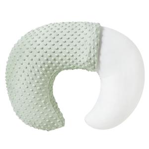 Baby Nursing Pillow and Body Positioner with Premium Slipcover for Breastfeeding for Baby Boys and Girls, Feeding Pillow with Breathable Comfortable Pillowcase (Green) (22 x 17.7 x 5.9 inches)