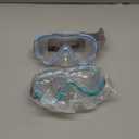 Vvinca Kids-Goggles with Nose Cover, Diving Mask Elastic Fabric Strap Anti Fog Anti Shattered Lens for Kids Swim Goggles 3-14 (03-pink Blue & Purple White)