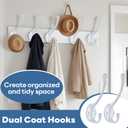 Wall Hooks for Hanging, 15-Pack Heavy Duty Metal Coat Hooks, for Living Room, Bathroom, Kitchen, Bedroom for Towel, Hat, Key, Closet, Bag (Silver)