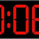 Soobest LED Digital Wall Clock, Large Digital Clock Bold Numbers with Seconds for Seniors Visually ImpairedPlug Electric Clock Dimmable Auto DST Large Display 10 Inches (Red)