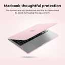 EooCoo Case Compatible with MacBook Air 13 inch M4 2025 2024 2023 2022 M3 M2 A3240 A3113 A2681, Crystal Hard Scratch Resistant Protective Cover Compatible for MacBook Air 13.6 inch Case, Crystal Pink
