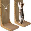 23.6 IN L-Shaped Cardboard Cat Scratcher, 2-Pack for Indoor Cat