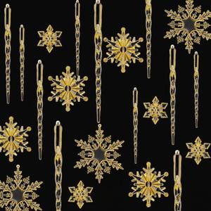 Chuangdi 72 Pcs Snowflake Icicle Ornaments for Christmas Tree Twisted Glitter Icicles Acrylic Hanging Drop Decoration for Winter Xmas Holiday Party New Year Outdoor Supplies (Yellow)