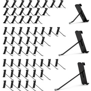 HUHOLE 60 Pack Gridwall Hooks 2 Inch, 4 Inch, 6 Inch, Black Metal Display Hangers for Wire Grid Panel Heavy Duty Retail Store Fixtures, Garage Organizer, Craft Fair & Jewelry Rack (20lbs Capacity)