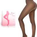 HONGTEYA Fleece Lined Tights Women Winter Thermal Leggings Pantyhose Fake Translucent Thick Warm Sheer Tights (Small, Brown)