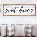Sweet Dreams Wall Decor Above Bed 42''15'' Large Bedroom Wall Sign Farmhouse Bedroom Sign Wood Framed Guest Room Decor Master Bedroom Wall Decoration