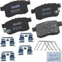 Bendix Priority1 CFC1451 Ceramic Rear Brake Pads for Acura TSX 2014-2009, Honda Accord 2017-2008