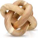 Yalikop 3 Link Wood Knot Decor Rustic Home Dcor Accents Hand Carved Coffee Table Decoration, Boho Chain Link Decoration, Modern Shelf, Rustic Objects for Home Living Room Bedroom(Acacia Wood)