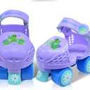 Kids Roller Skate for Girls Boys Ages 2-5 Years Old, Adjustable Toddler Rollerskates, Children Beginner Roller Skate (Purple)