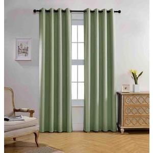 MIUCO Blackout Curtains Room Darkening Curtains Textured Grommet Panels for Living Room 2 Panels 52x84 Inch Long Sage