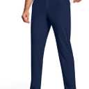 Golf Pants Men 30"X32" Inseam 5 Pockets Stretch Slim Fit Lightweight Quick Dry Dress Chino Trousers (Navy Blue)