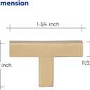 Ravinte Cabinet Handles Solid Slim Champagne Bronze 20 Pack Single Hole Square Bar Drawer Handles Kitchen Cabinet Pulls Drawer Kitchen Cabinet Hardware