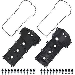 Valve Cover Set Compatible with Ford Explorer Edge F-150 Flex Mustang Taurus Transit Lincoln MKS MKT MKX MKZ Nautilus 3.5L 3.7L 2011-2020 Replace BR3E-6K271-GC BR3Z-6582-U