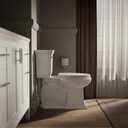 KOHLER 20110-0 Brevia, Slow Close Toilet Seat, Elongated Toilet Seat, Grip-Tight Bumpers Quick-Attach Hardware, White