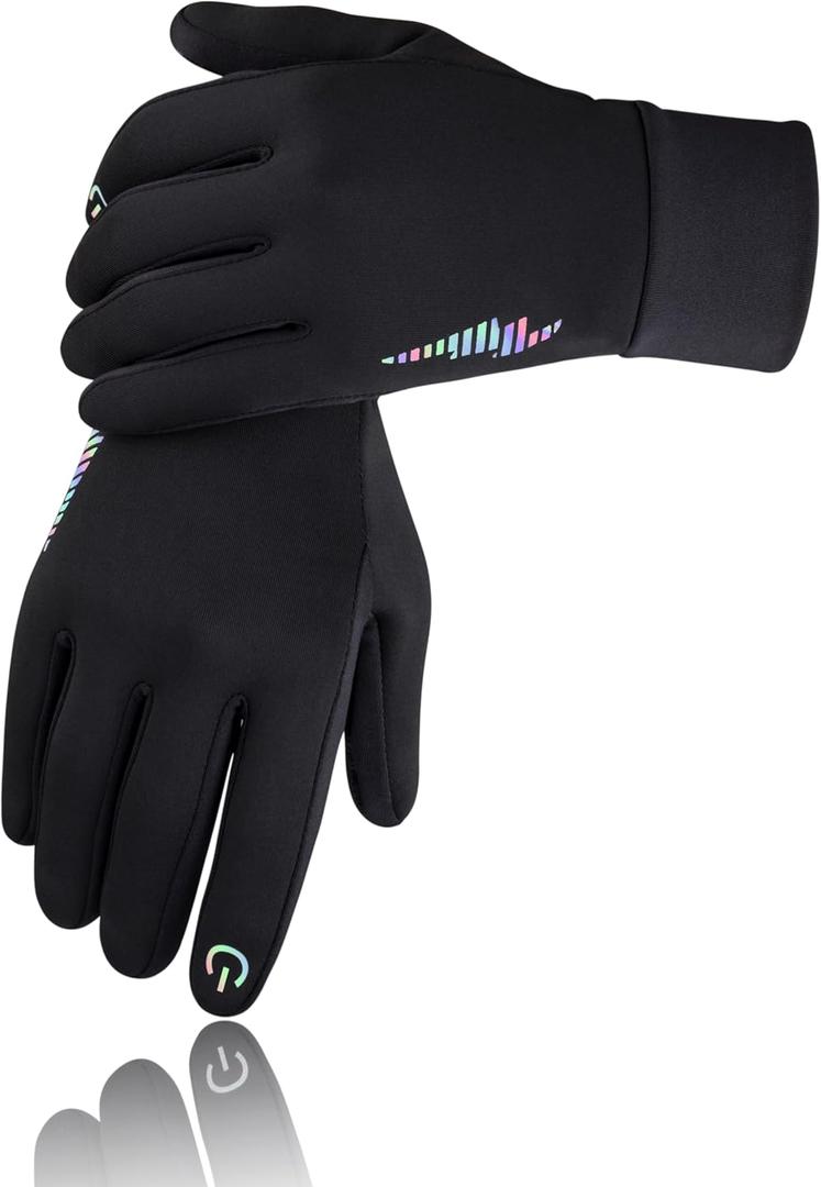 SIMARI Kids Winter Gloves Touchscreen Warm Thermal Water-Resistant for Boy Girl Running Cycling Snow Skiing in Cold Weather (XX-Large, Black Iris)