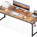 Coleshome 71 Inch Computer Desk, Modern Simple Style Desk for Home Office, Study Student Writing Desk, Vintage (71 Inches)