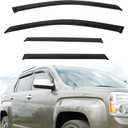 Window Rain Guard Compatible with 2010-2017 Terrain Out-Channel Smoke Tint Tape-On Vent Deflector Window Visors Car Accessories 4pcs