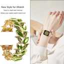 VIQIV Slim Bracelet Compatible with Apple Watch Bands, Size: 38/40/41/42mm(Series 11/10), Fit Wrist 5.7"-6.3") for Women, Stretchy Cute Thin Dressy Starlight Luxury Metal Strap for iWatch 