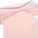 Juvale Pink Envelopes #10 - Bulk Blush Pink Envelopes for Invitations & Letters - Mailers for Office Supplies - 4 1/8 x 9 1/2 Inches, 96-Pack, Flat