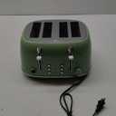 Mueller Retro Toaster 4 Slice with Extra Wide Slots Bagel, Defrost, and Cancel Function, 6 Browning Levels, Dual Independent Controls, Removable Crumb Tray and High Lift Levers, Sage Green