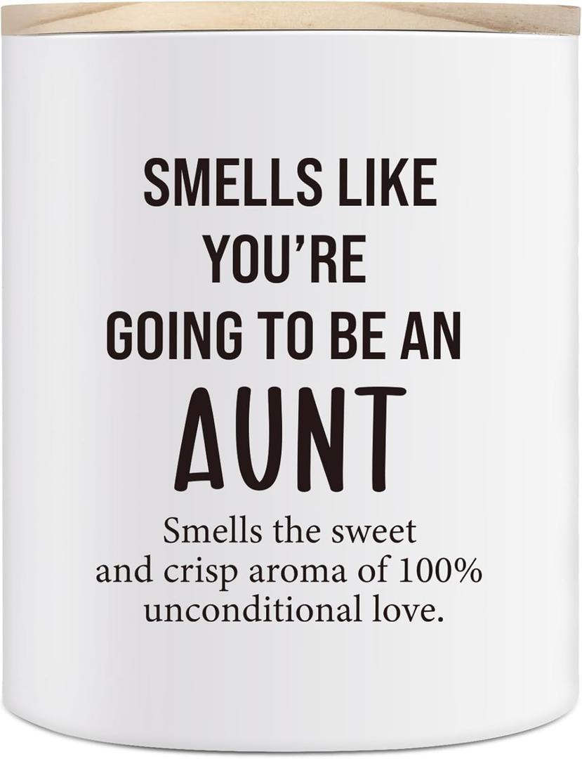 Pregnancy Announcement Gifts for Aunt, 10OZ Funny First Time New Aunt Gifts, Announcement Promoted to be Aunts Gift, Lavender Scented Soy Candle, Smells Like You’re Going to Be an Aunt