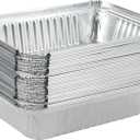 Waytiffer 25Pack Disposable Aluminum Foil Pans with Lids, Heavy Duty Bread Tins 2.25LB - Capacity 8.5x6.3 Takeout Pans, Tin Foil for Reheating, Baking
