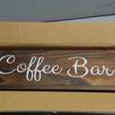 Coffee Station Organizer with Small Removable Dividers, Wooden Coffee Bar Accessories Storage For Countertop, Farmhouse Kcup Coffee Pod Holder Basket With Handle For Coffee Lover