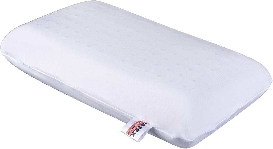 PATEX Classic Latex Pillow  100% Natural Latex  High Contoured Neck Support  23.5 x 12.5 x 5  Hypoallergenic, Breathable, Durable  Limited Stock Clearance