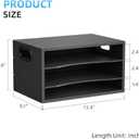 Marbrasse 3-Tier Wood Desk Organizer, Paper Letter Tray Organizer for Desk, Wooden Desktop File Organizer with Handle and Paper Sorter Mail Holder for Office School & Home Supplies Organization-Black