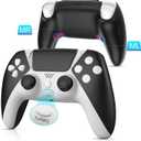 Upgrade for PS Controller Wireless with Back Paddles,No Drift Remote Control,Turbo,Vibration,3D Joystick,1200mAh Battery, Gift for Christmas