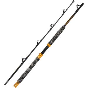 Fiblink 1-Piece Saltwater Offshore Trolling Rod 6-Feet Big Game Rod Conventional Boat Fishing Pole (Straight, 6 '- 2pc - 30-50lbs)