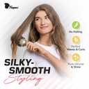 Fagaci Professional Large Round Brush with Natural Boar Bristles for Blow Drying, Nano Technology Ceramic+Ionic for Hair Styling, Volumizing and Healthy Hair - 4 Styling Clips Included