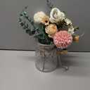 Fake Flowers with Vase,Faux Flowers in Vase for Home Decor,Silk Pink Dahlia Artificial Flowers with Vase for Coffee Table Decor,Living Room Bathroom Plant Decor, Centerpiece Table Decorations