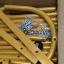 MISSLO Heavy Duty Clothing Rack with Wheels Rolling Clothes Racks for Hanging Clothes, Coats, Garment, Dress, Gold