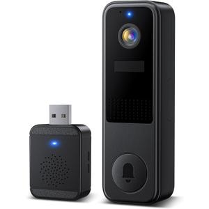 DB4 2K Battery Video Doorbell, Smart Wireless Doorbell Camera with Ring Chime, Live View with Two-Way Talk, AI Detection and Real-Time Notification, Compatible with Alexa and Vicohome
