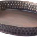 Monarch Abode Serving Tray with Handles – 17-Inch Hand Hammered Metal Platter for Living Room, Antique Copper Finish Large Ottoman Tray Accent for Coffee Table, Tea & Food Serving Dish for Party