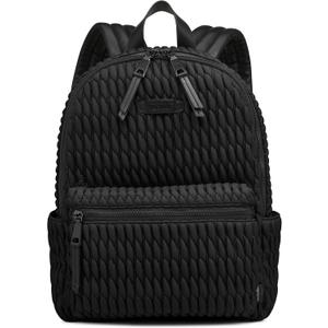 DKNY Women's Mack Quilted Nylon Backpack, Black/ Black, One Size