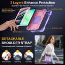 Case for Samsung Galaxy Tab A11+ Plus/A9+ 11 Inch 2025/2023,Ubearkk Case for Samsung Galaxy A9 Plus/A11+ Tablet case with Screen Protector 360 Rotating Stand Shoulder Strap Pen Holder, Purple Pink
