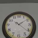 Yoiolclc Wall Clock Battery Operated Silent Non-Ticking Vintage Wall Clocks for Kitchen, School, Living Room (12Inch, Bronze)