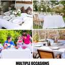 Smiry Rectangle Table Cloth, Waterproof Anti-Scratch Polyester Tablecloth, Decorative Washable Fabric Table Cover for Dining, Buffet, Parties and Outdoor, 60x120, White