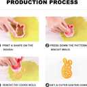 Cerlaza Easter Cookie Cutters, 8 Styles Cookie Cutters Cookie Stamps Goodie Bag Stuffers, Easter Eggs Bunny Cookie Cutter Mold Embossed for Kitchen Baking Tools