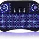 Backlit Mini Wireless Keyboard, BIFANS Air Mouse Portable Combo with Touchpad Mouse for Smart TV PC Android TV Box HTPC IPTV PC Pad Xbox Tablet Projector