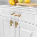 Amerdeco 10 Pack Champagne Bronze Knurled Cabinet Pulls 3 Inch(76mm) Hole Center Kitchen Cabinet Handles Drawer Pulls Cabinet Hardware ZH034