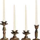 Vintage Candlestick Holder for TaperResin Candle Holder Antique BronzeDecorative for Home Decor Centerpiece for Wedding Party, Wedding Anniversary DecorationSet of 4(AABC)