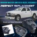 56021912AB Master Power Window Switch & Bezel Assembly Compatible with Dodge Ram 1500 2500 3500 1998-2002, Compatible with Dodge Dakota 1998-2000 Replace# 901-440 DS-1230 56021912AA