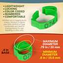 100 Pcs Adjustable Chicken Leg Bands - 5 Colors Numbered 16mm-20mm Chicken Tags for Legs -Poultry Leg Bands for Chickens Ducks and Goose