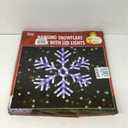 Alpine Corporation 24"H Indoor/Outdoor Hanging Snowflake Decoration with LED Lights , Christmas Decoration