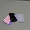 5 Pack Silicone Double-Sided Suction Cup Phone Case Detachable Mount, Hands-Free Strong Grip Holder Stand for Selfies and Videos (Black+Pink+Purple+Blue+Transparent)