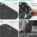 Inflatable Travel Seat Cushion for Airplane - Portable Air Pad with Built-in Pump for Long Flights & Car Rides - Ergonomic Tailbone Pain Relief for Office Chair, Wheelchair, Stadium